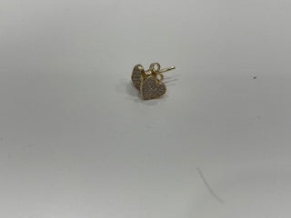 COES4CZHR-2 14k C Cz Weight 1.1gr Earrings Stud with Cz and Heart