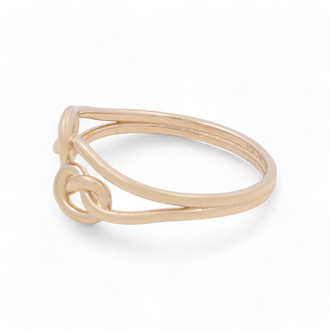14K Yellow Gold Women’s Double Knot Ring / Weight: 2.3 GR / COWR4FS-112