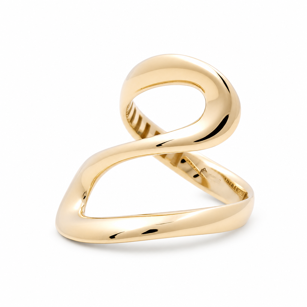 10K Yellow Gold Fashion Women's Ring / Size: 8 / Weight: 2.7 GR / DQWR0FS-81
