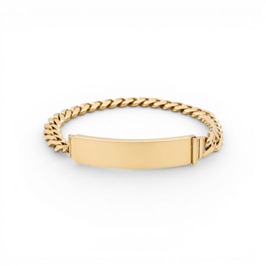 10K Yellow Gold Monaco ID Bracelet / Size: 7mm 7.25" / Weight: 7.7 GR / DQWB0MONID7-7.25