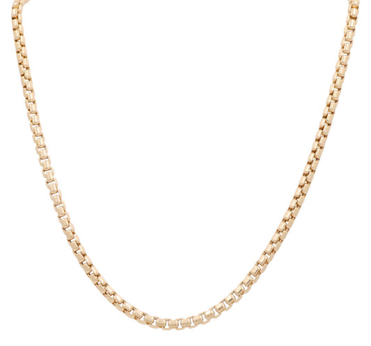 14K Yellow Gold Italian Box Link Chain / Size: 5mm 24” / Weight: 36.8 GR / 374.10050-24