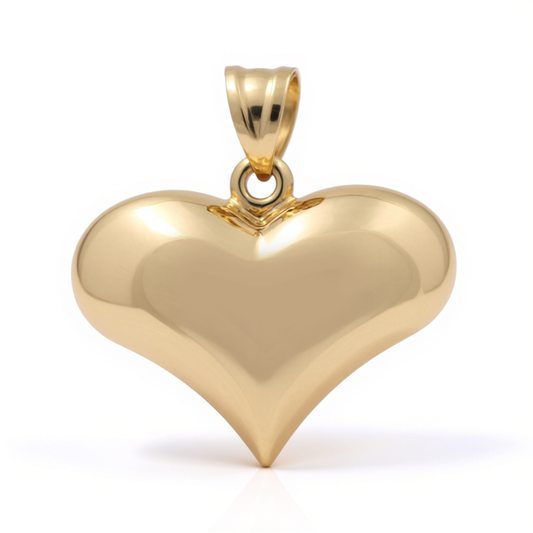 10K Yellow Gold Heart Pendant / Weight: 2.2 GR / P20P-14