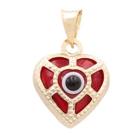This 14K Yellow Gold Fashion Evil Eye Pendant