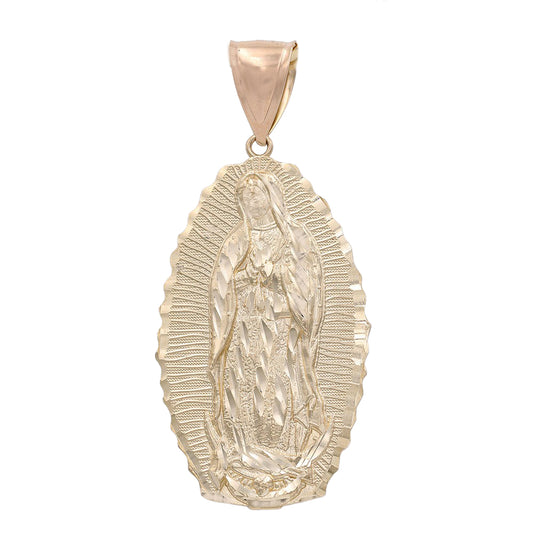 14K Yellow Gold Virgen Religious Pendant