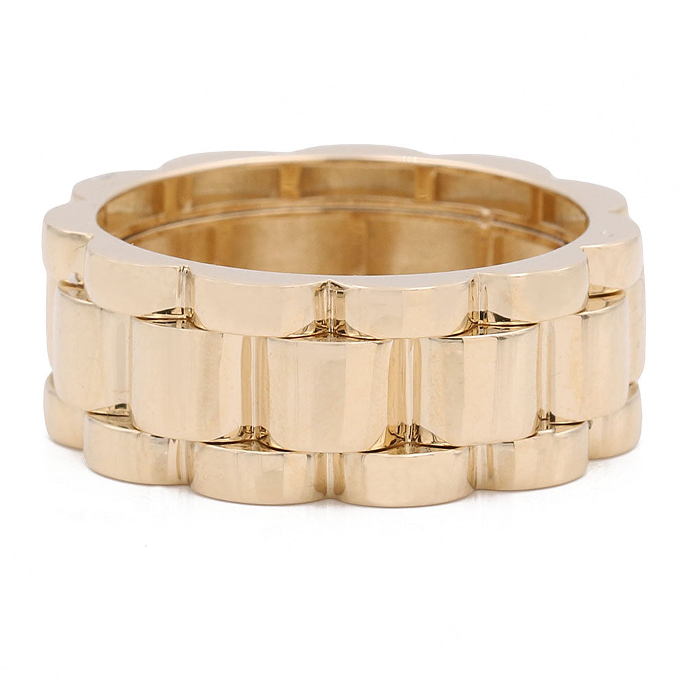 14K Yellow Gold Fashion with Chain Link Ring