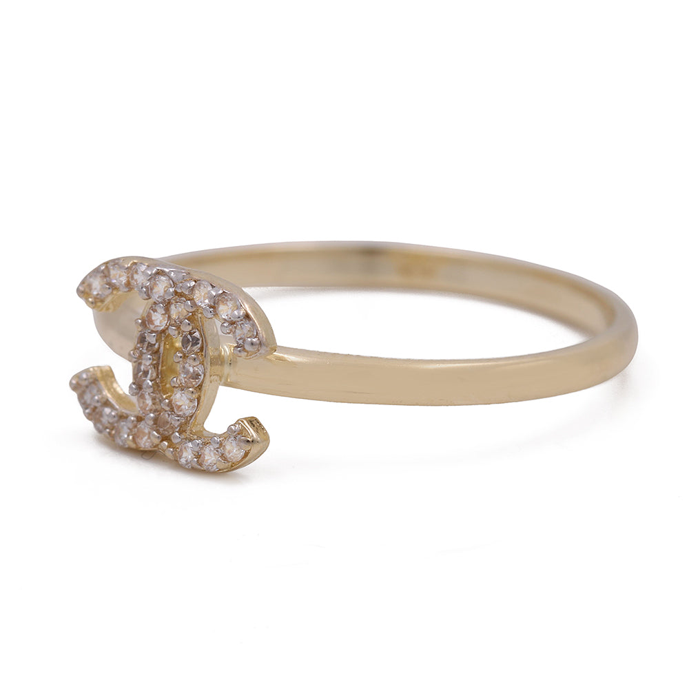 14K Yellow Gold Fashion Ring with Cubic Zirconias