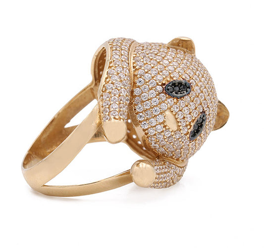 14K Yellow Gold Fashion Bear Shape Ring