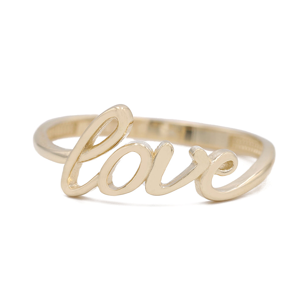 14K Yellow Gold Love Monogram Fashion Ring