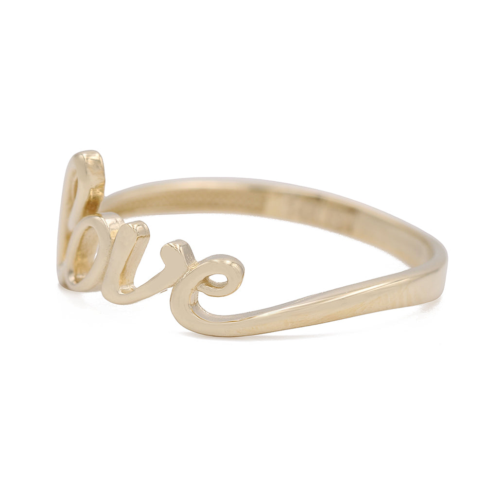 14K Yellow Gold Love Monogram Fashion Ring