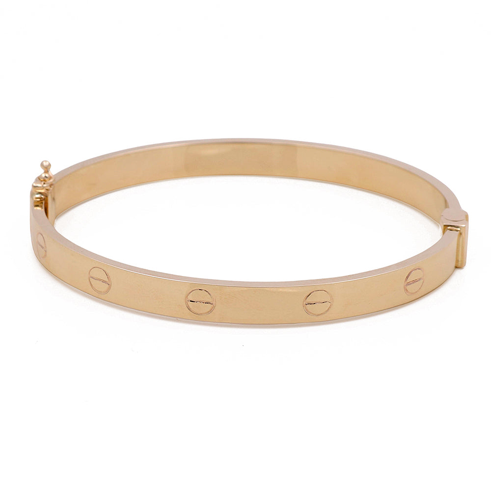 14K Yellow Gold Women's Fashion Bangle