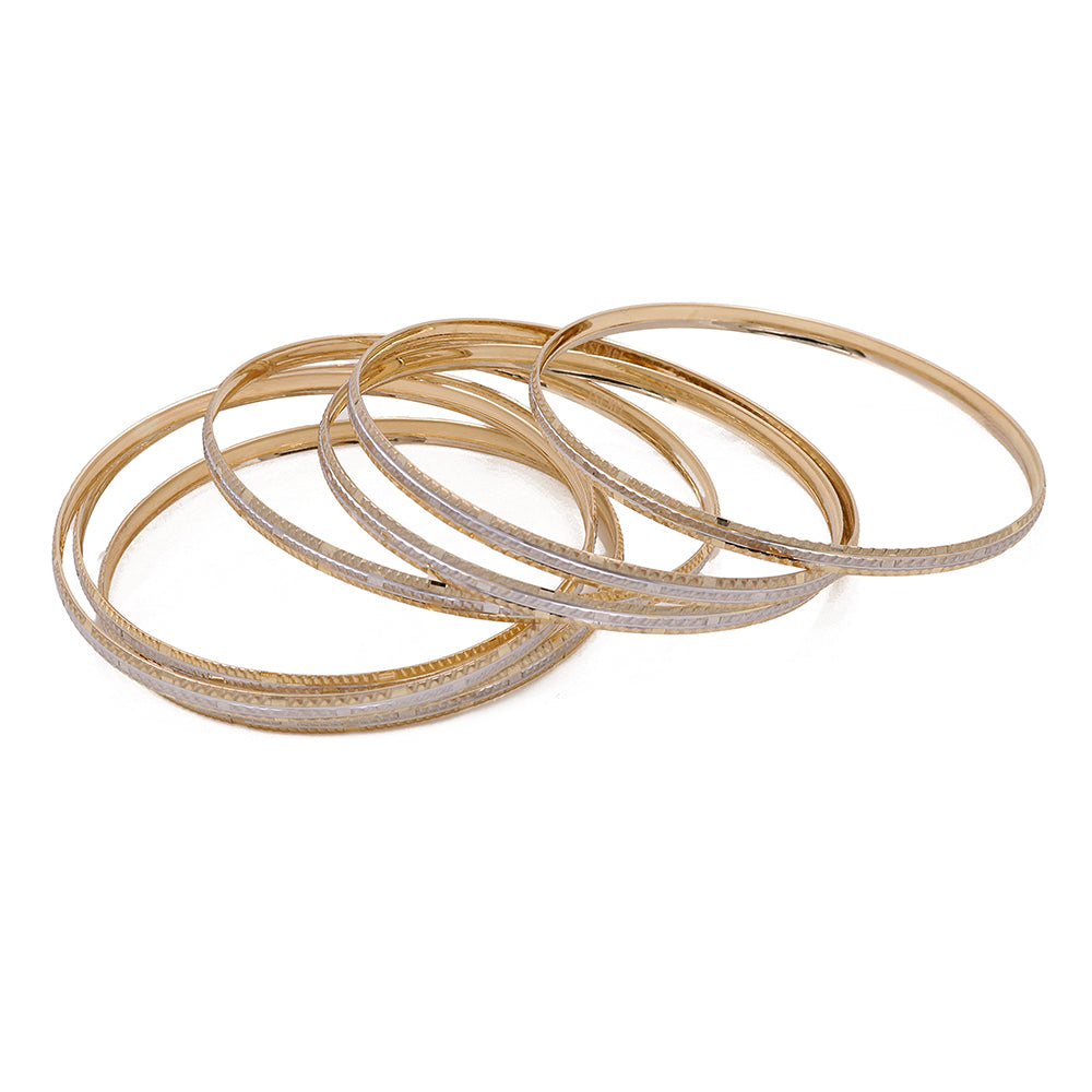 14K Yellow Gold Fashion Women's Bangles Bracelet