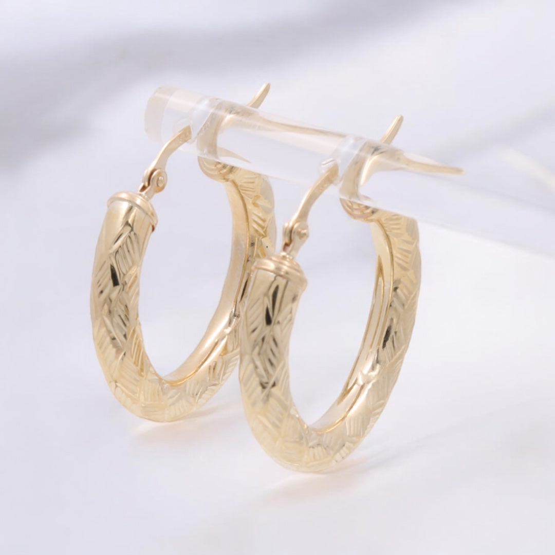 10K Yellow Gold Hoop Earrings