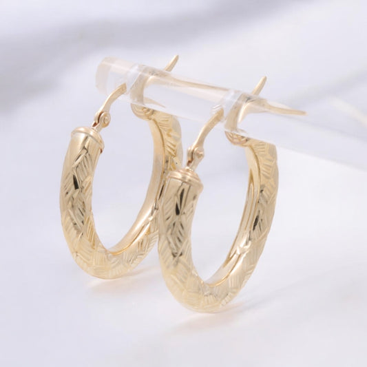 10K Yellow Gold Hoop Earrings