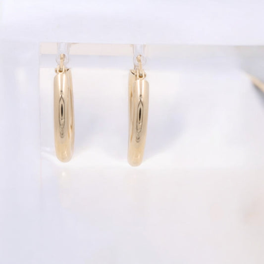 14K Yellow Gold Fashion Hoops Earrings