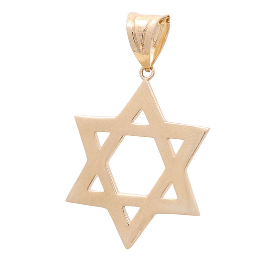 14K Yellow Gold Star of David Pendant