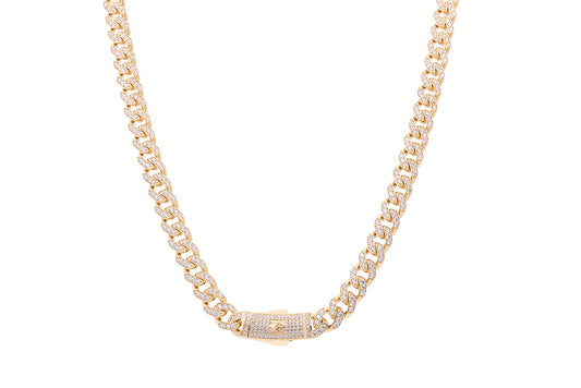 14K Yellow Gold Necklace with Cubic Zirconias