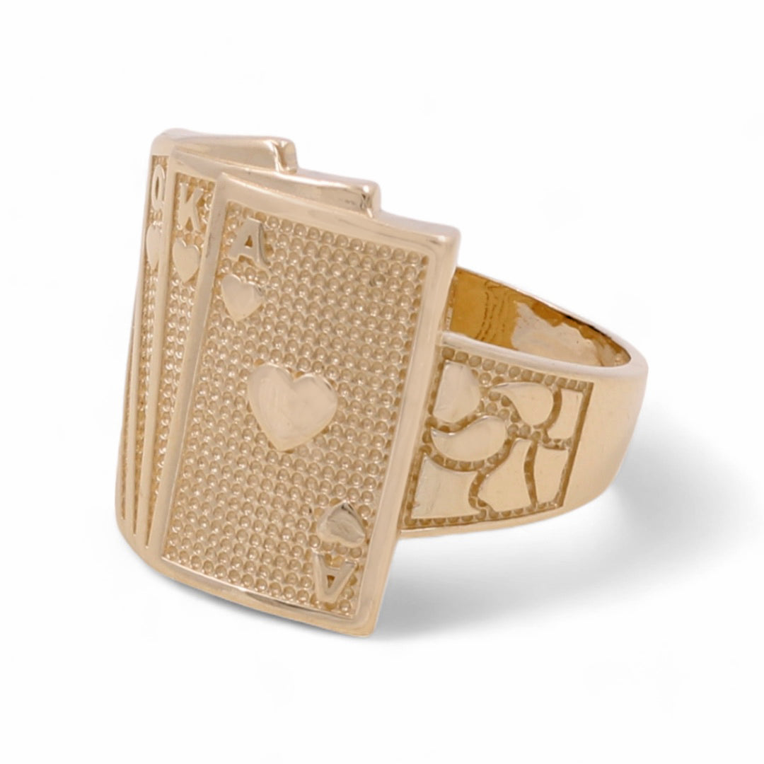 14K Yellow Gold Men's Deck of Cards Ring