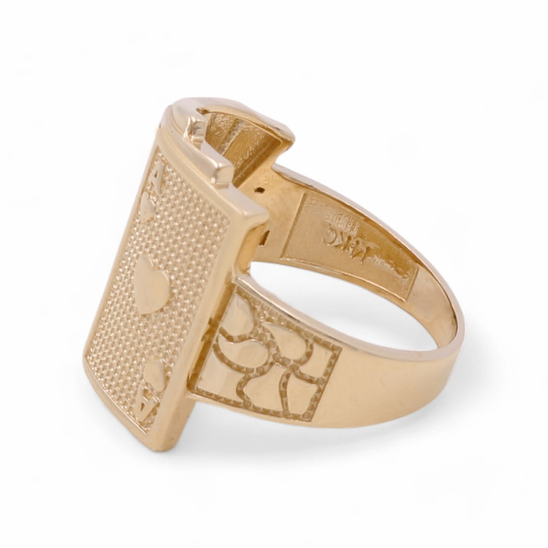 14K Yellow Gold Men's Deck of Cards Ring