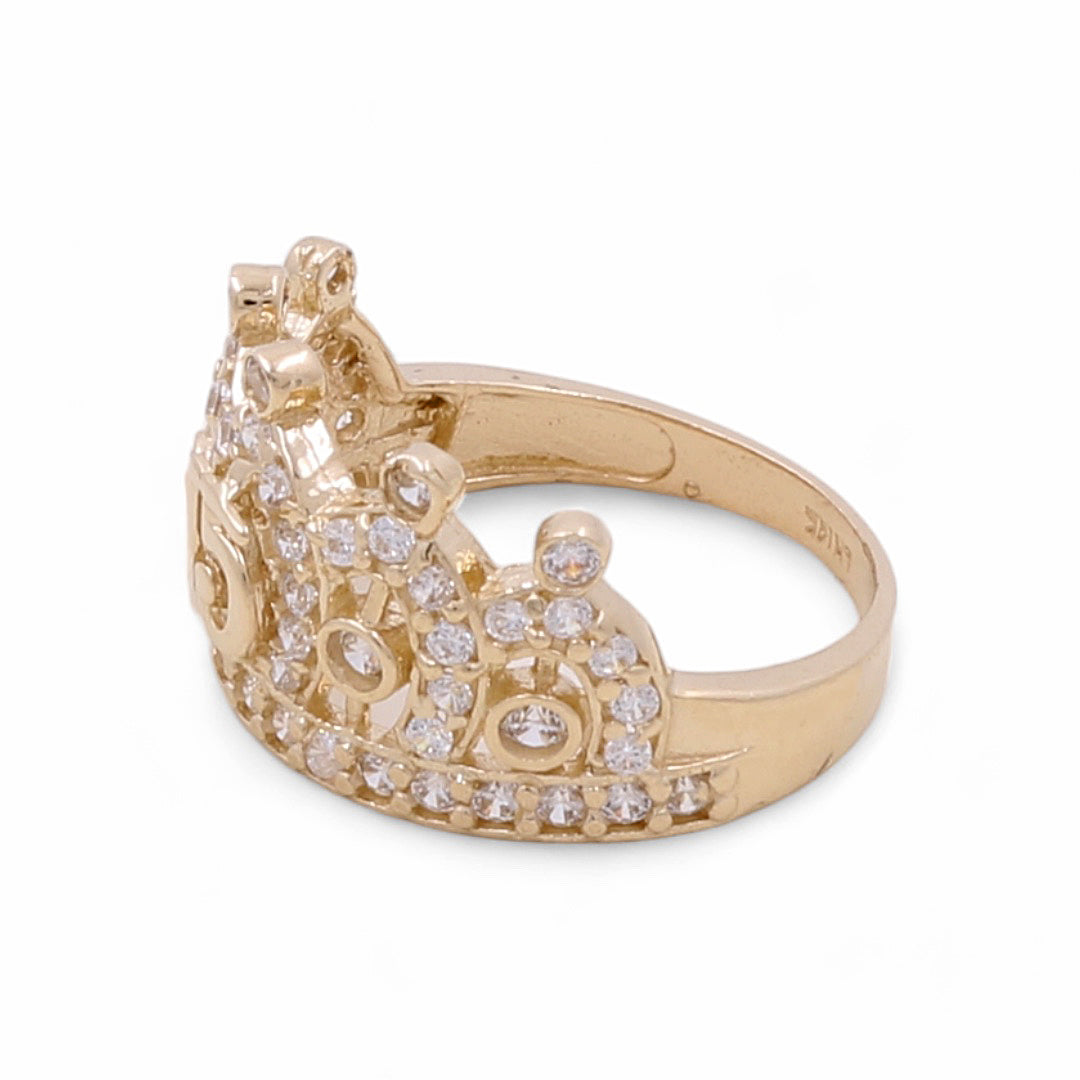 14K Yellow Gold Fashion Sweet 15 Crown Ring
