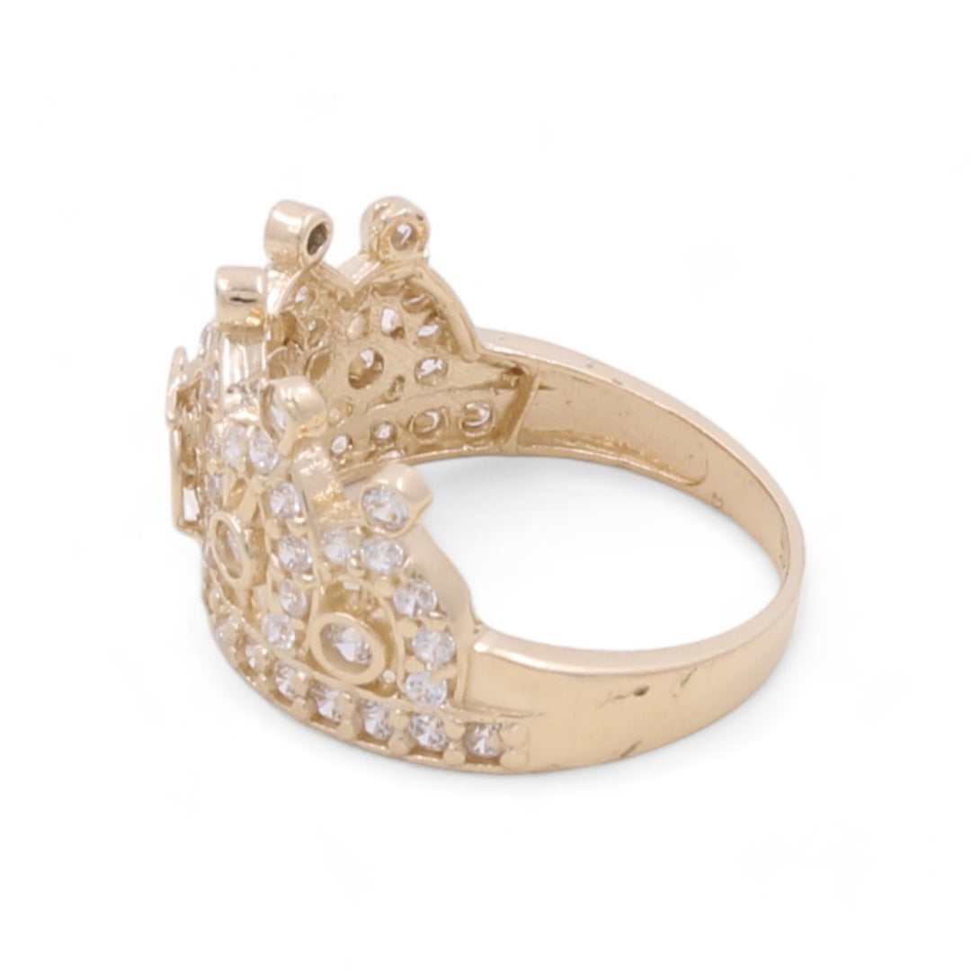 14K Yellow Gold Fashion Sweet 15 Crown Ring