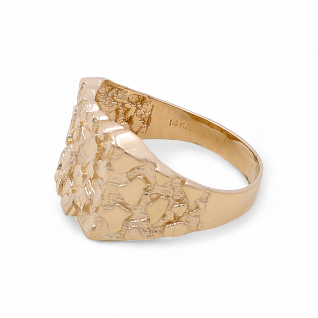 14K Yellow Gold Fashion Nugget Ring