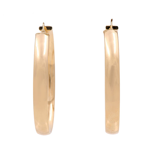 14K Yellow Gold Hoop Earrings