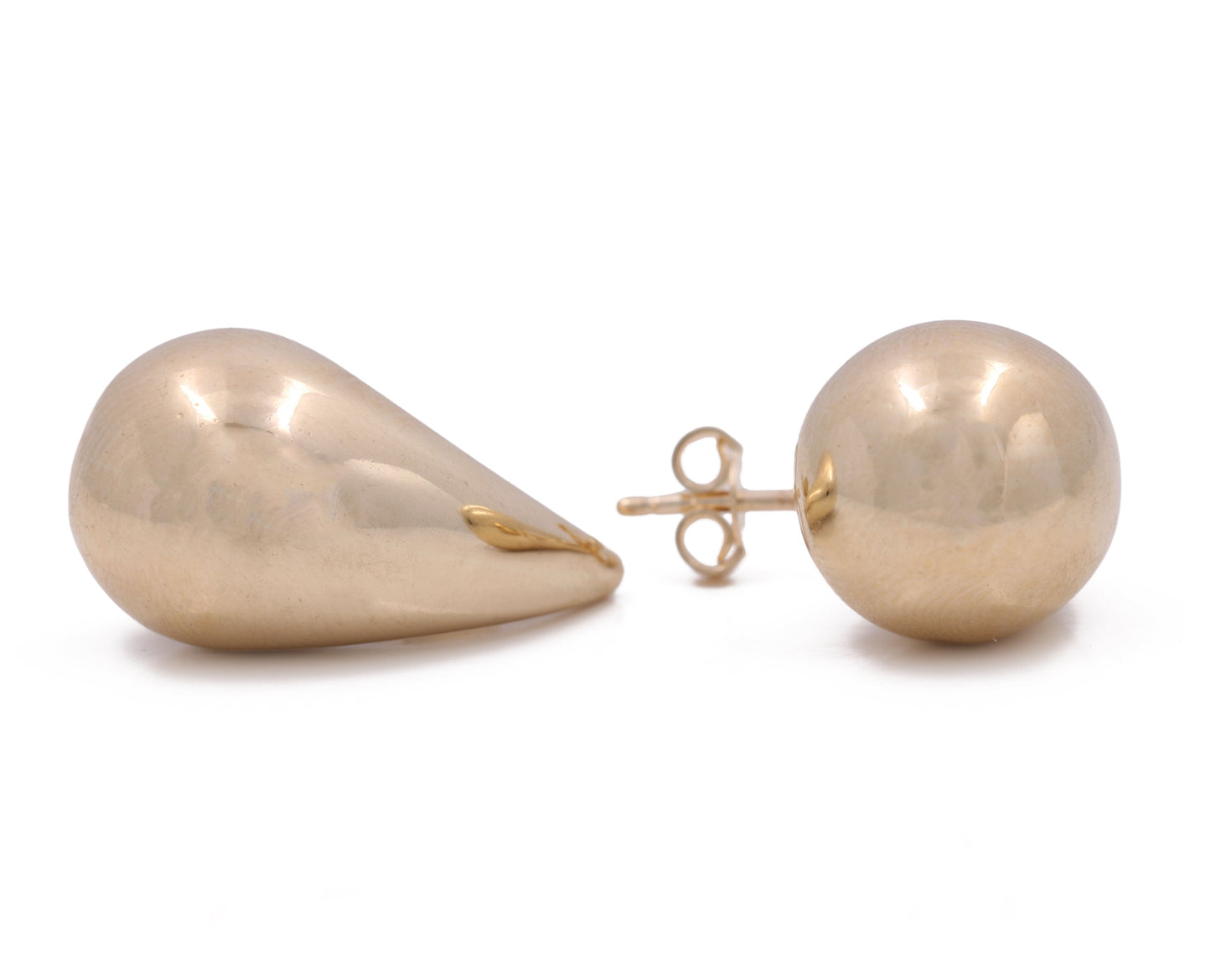 14K Yellow Gold Medium Teardrop Earrings