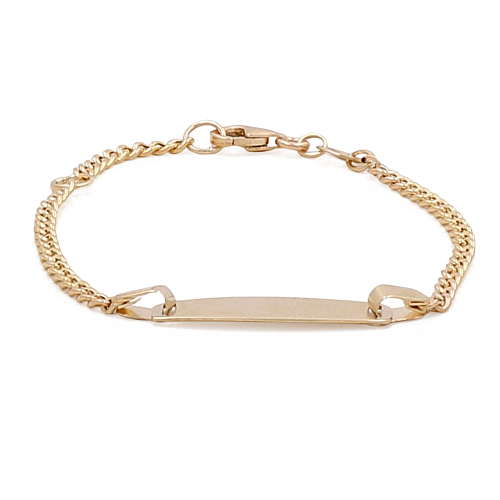 14K Yellow Gold Nameplate Kids Bracelet