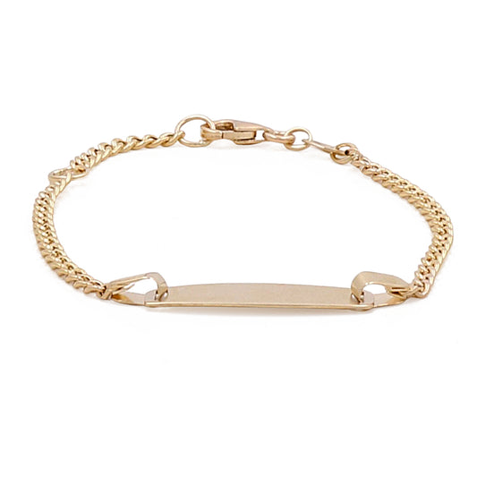 14K Yellow Gold Nameplate Kids Bracelet