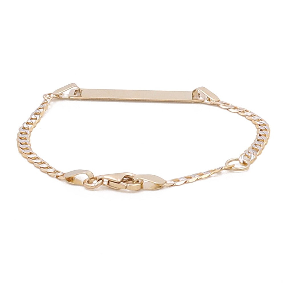 14K Yellow Gold Nameplate Kids Bracelet