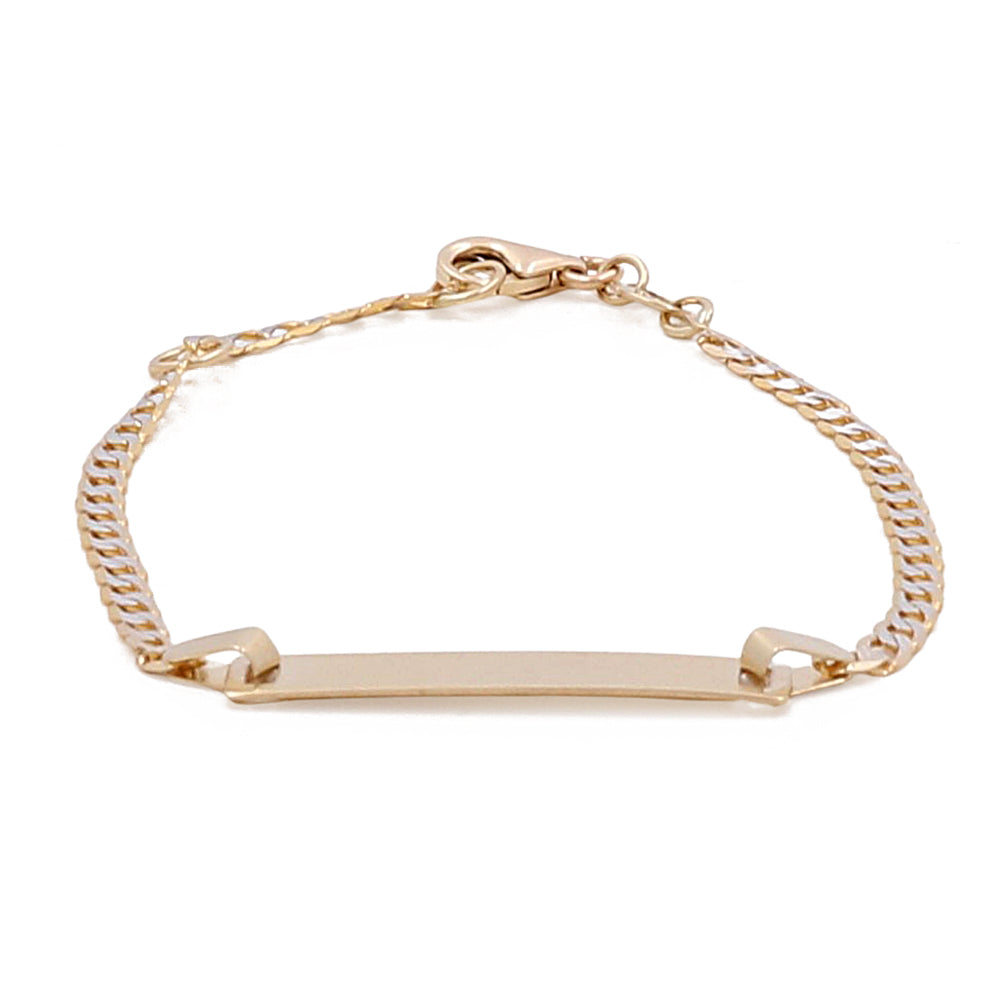 14K Yellow Gold Nameplate Kids Bracelet