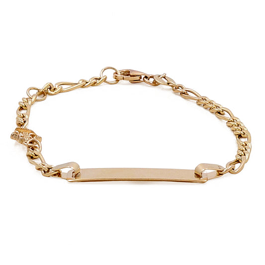 14K Yellow Gold Nameplate Kids Bracelet