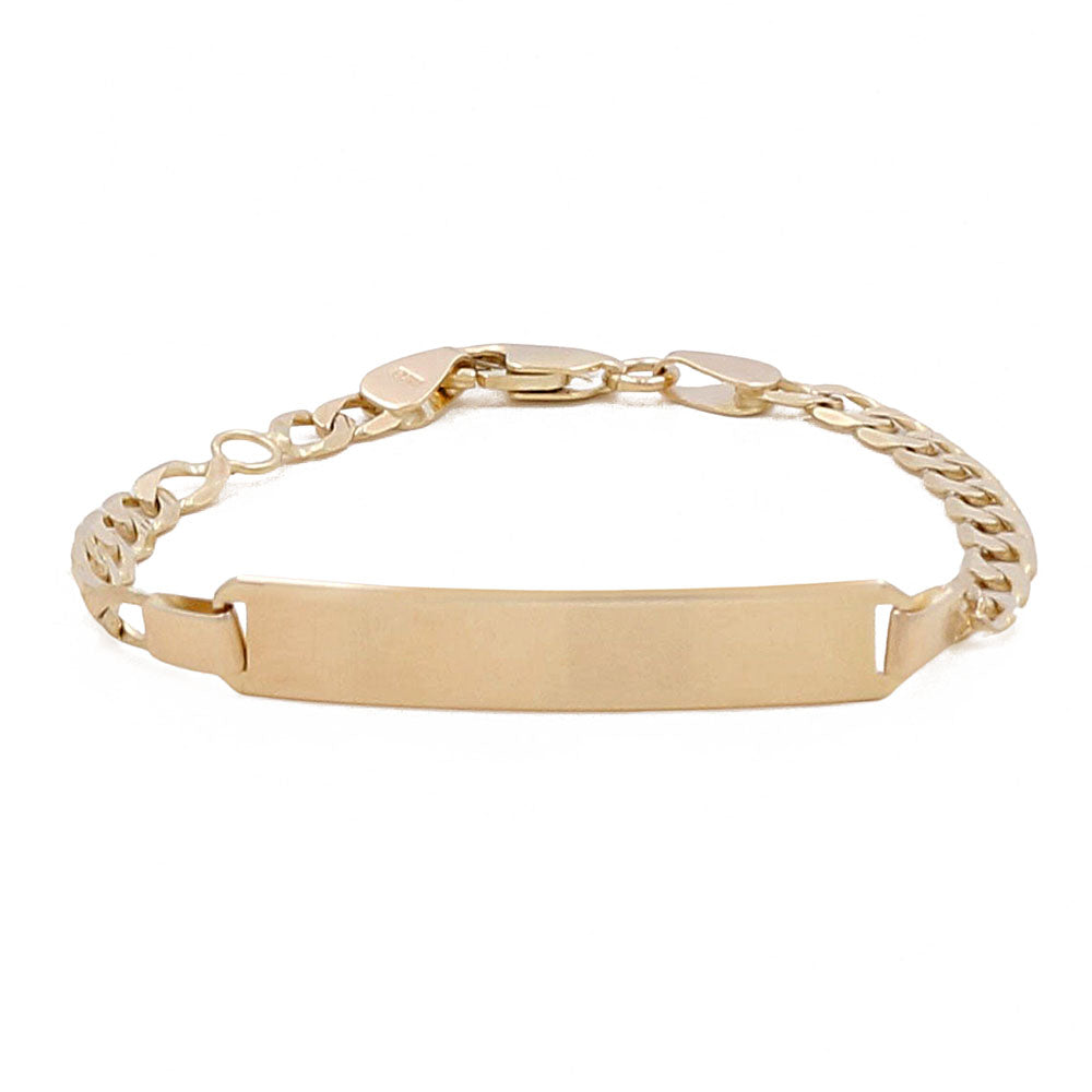 14K Yellow Gold Nameplate Kids Bracelet