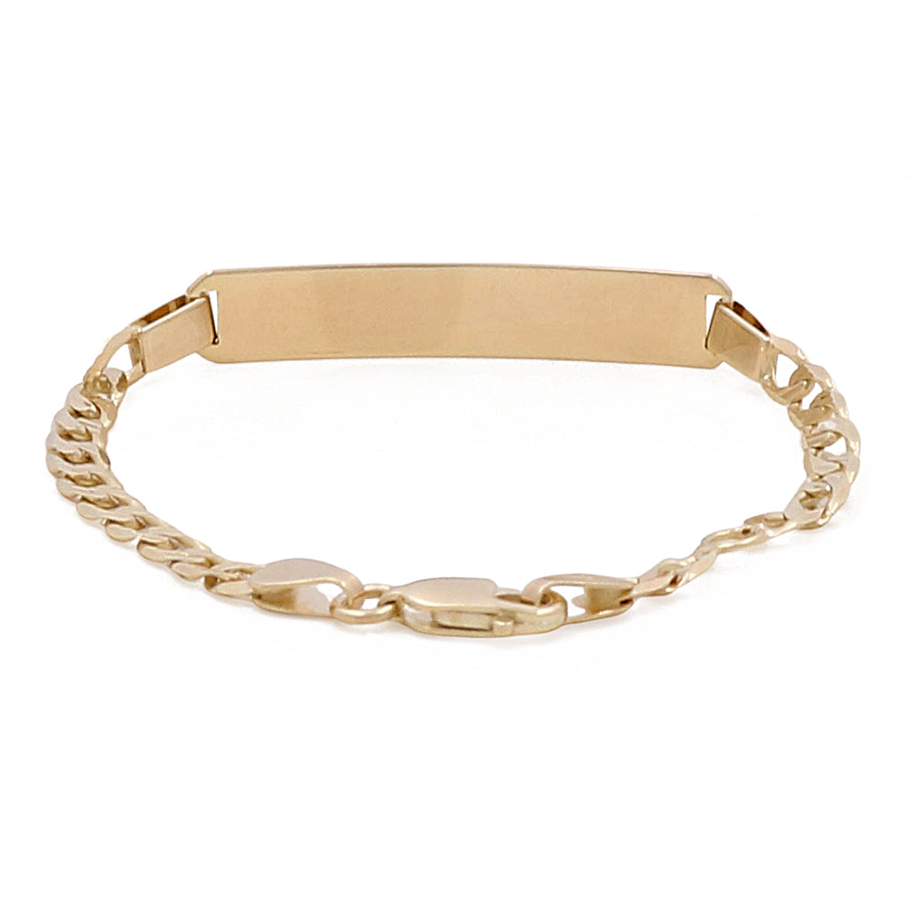 14K Yellow Gold Nameplate Kids Bracelet