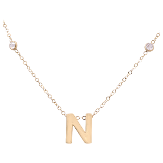 14K Yellow Gold Chain with Gold N Pendant