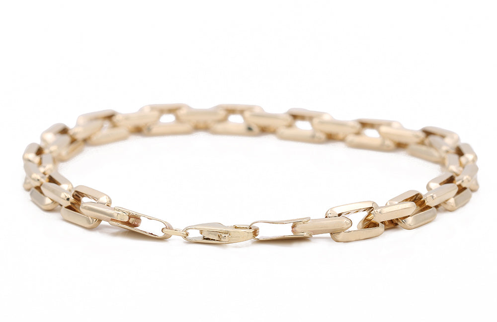 14K Yellow Gold Fashion Links Bracelet
