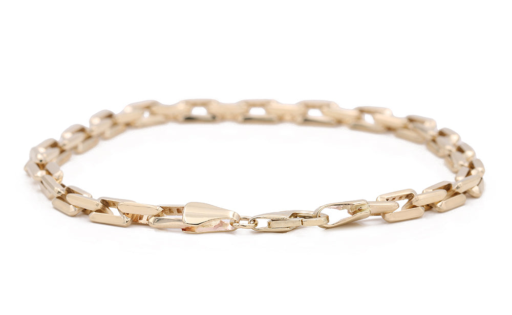 14K Yellow Gold Fashion Links Bracelet