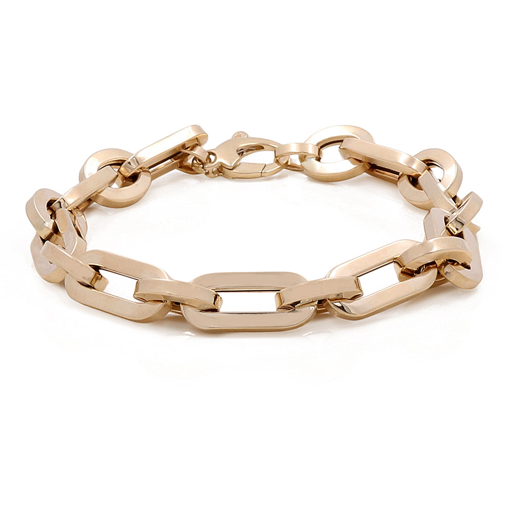 14K Yellow Gold Fashion Links Bracelet
