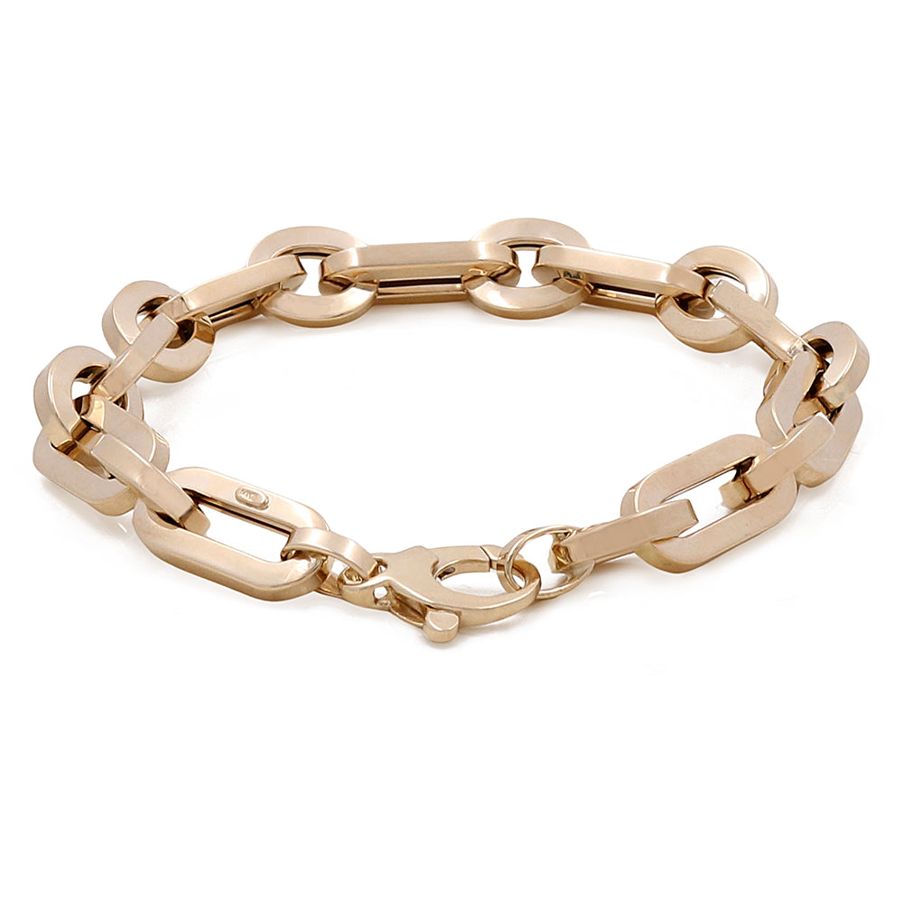 14K Yellow Gold Fashion Links Bracelet