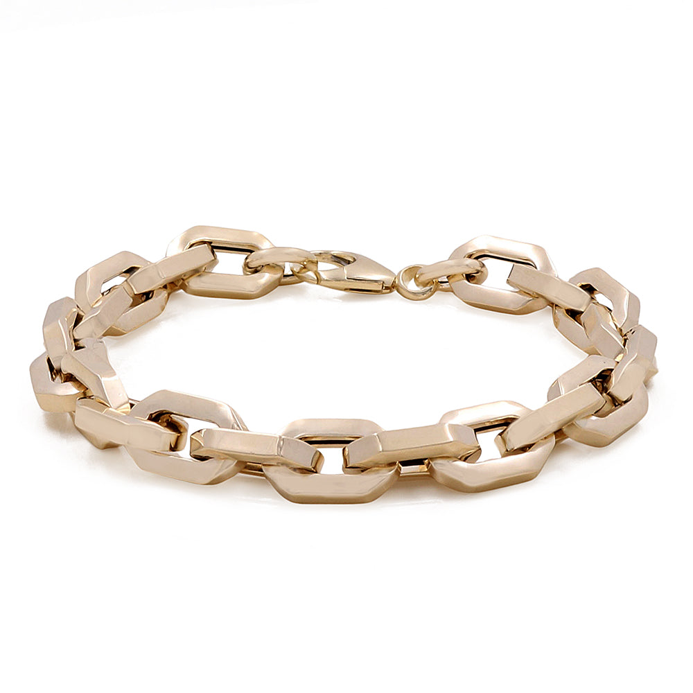 14K Yellow Gold Fashion Links Bracelet