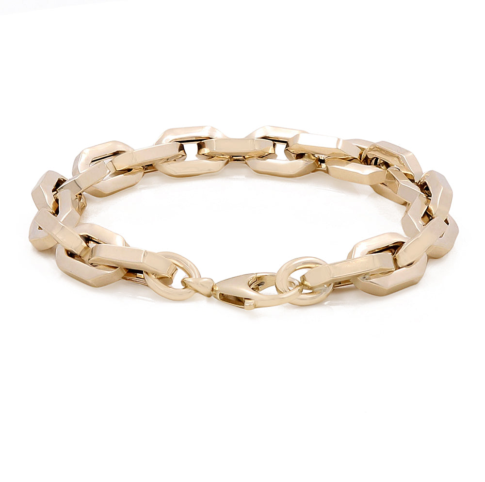 14K Yellow Gold Fashion Links Bracelet