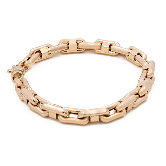 14K Yellow Gold Fashion Links Bracelet