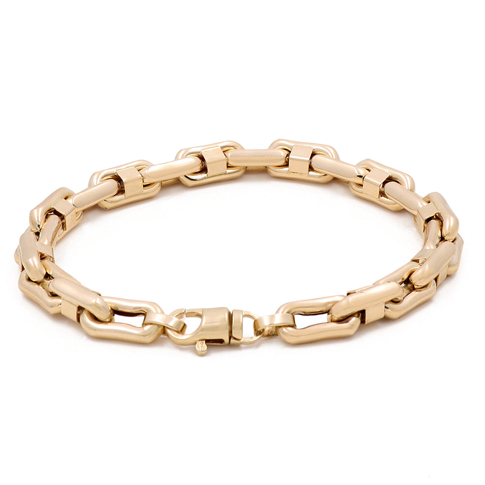 14K Yellow Gold Fashion Links Bracelet