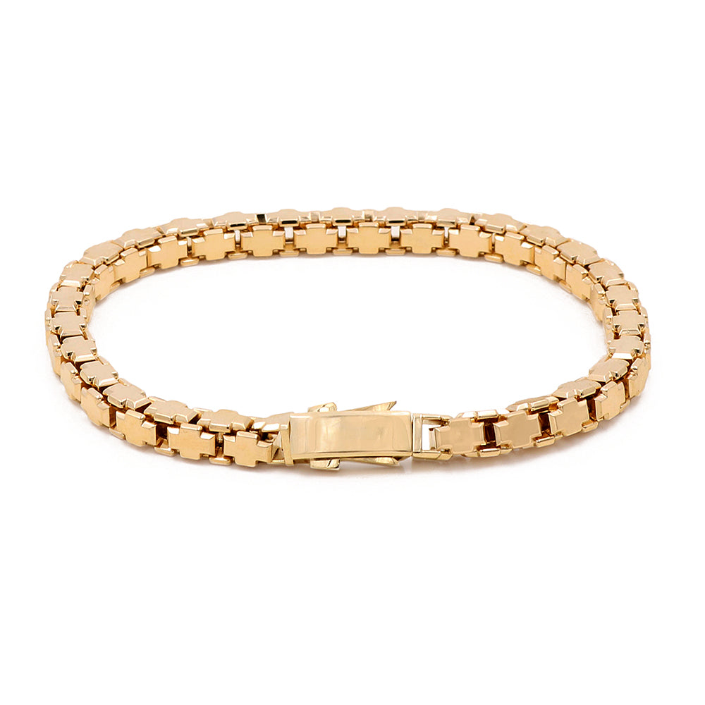 14K Yellow Gold Fashion Links Bracelet