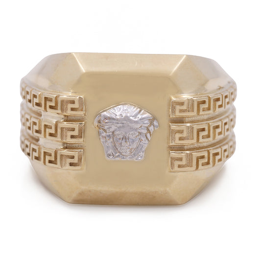 14K Yellow and White Gold Fashion Men's Ring