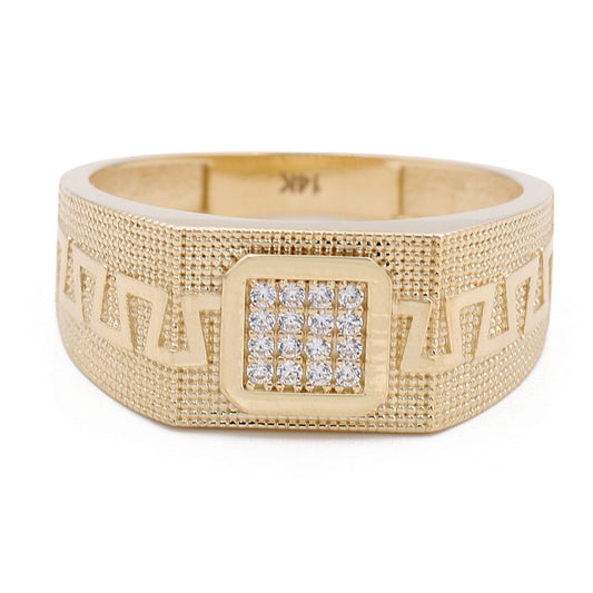 14K Yellow Gold Fashion Greek Design Ring