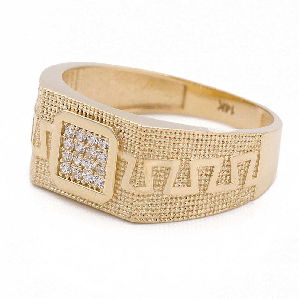 14K Yellow Gold Fashion Greek Design Ring