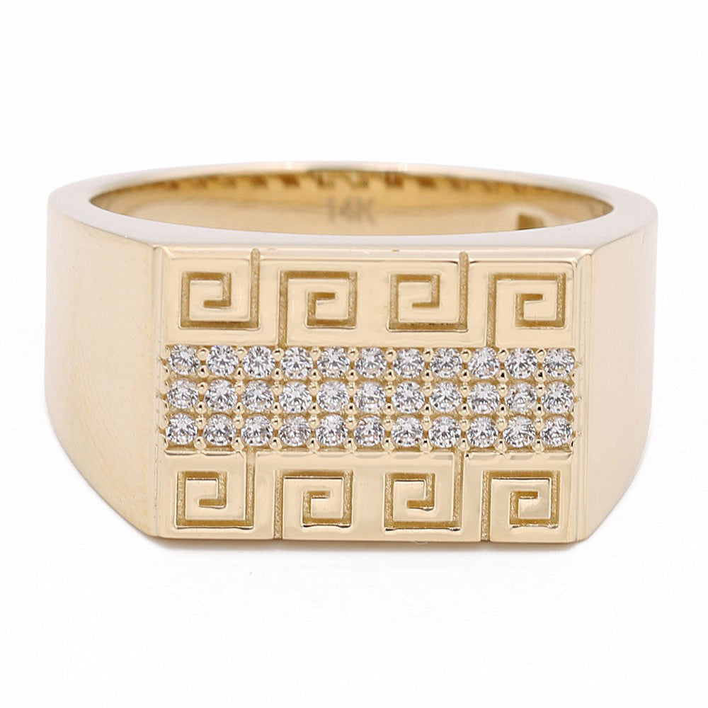 14K Yellow Gold Fashion Greek Design Ring
