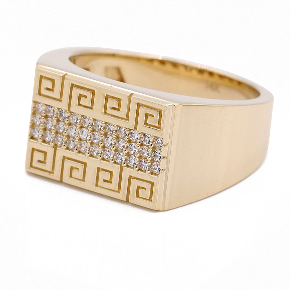 14K Yellow Gold Fashion Greek Design Ring