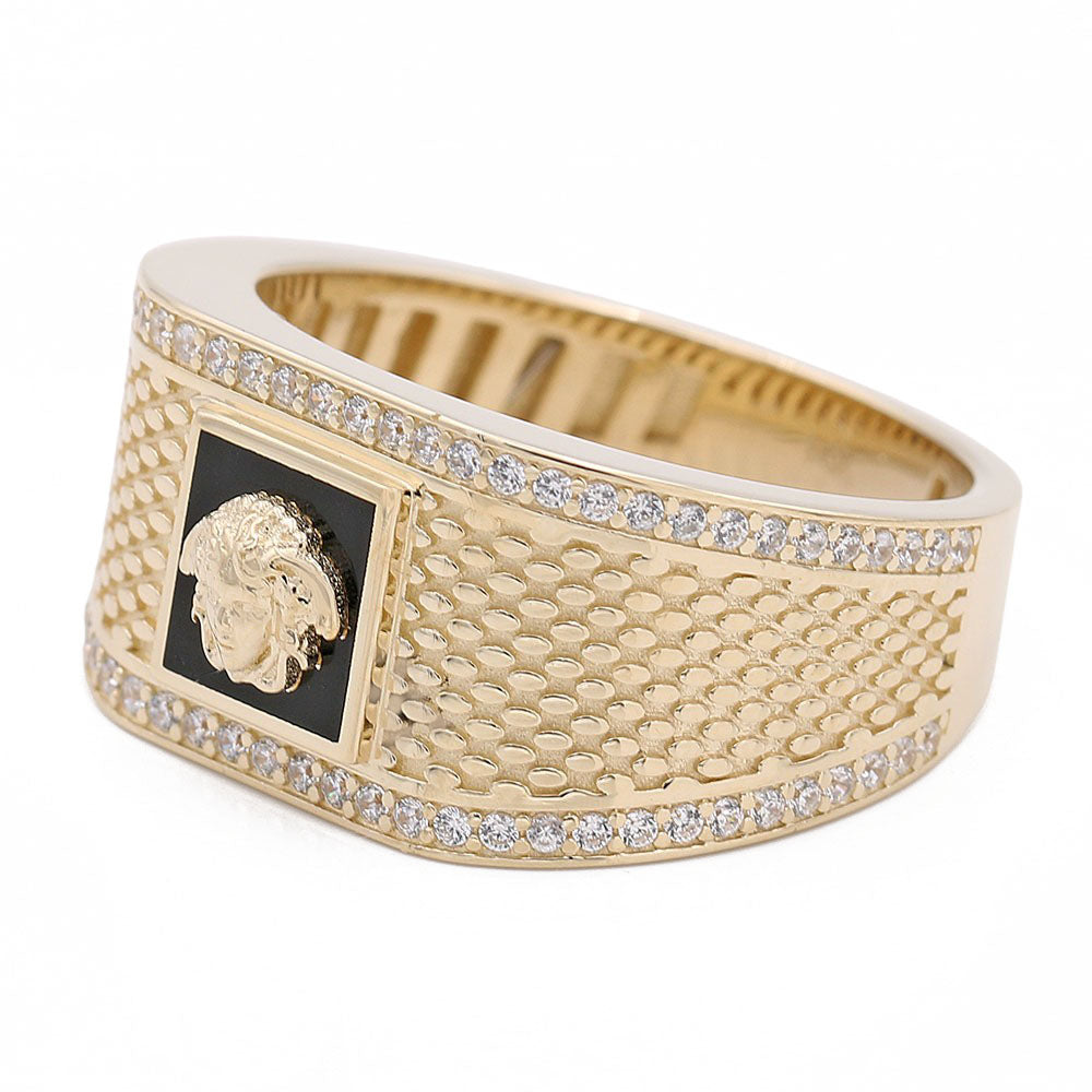 14K Yellow Gold Fashion Medusa Head Design Ring